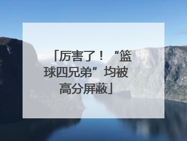 厉害了！“篮球四兄弟”均被高分屏蔽