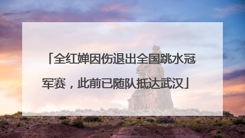 全红婵因伤退出全国跳水冠军赛，此前已随队抵达武汉