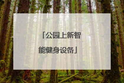 公园上新智能健身设备