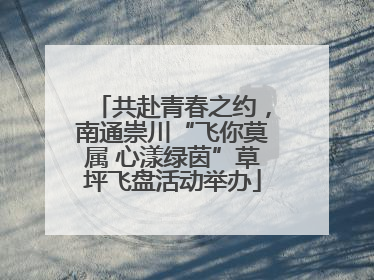 共赴青春之约，南通崇川“飞你莫属 心漾绿茵”草坪飞盘活动举办