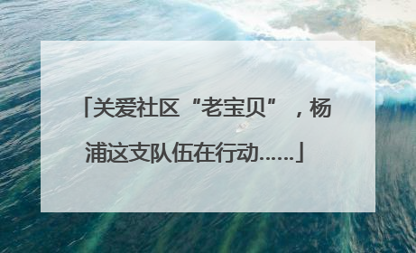 关爱社区“老宝贝”，杨浦这支队伍在行动……