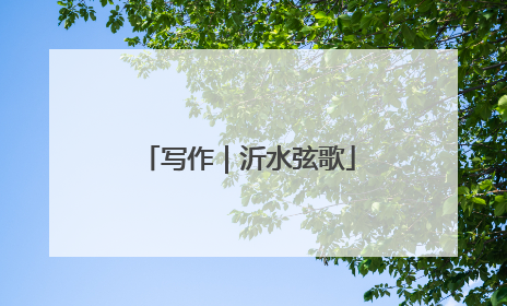 写作｜沂水弦歌