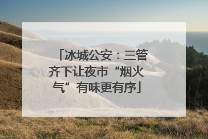 冰城公安：三管齐下让夜市“烟火气”有味更有序