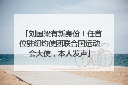 刘国梁有新身份！任首位驻纽约使团联合国运动会大使，本人发声