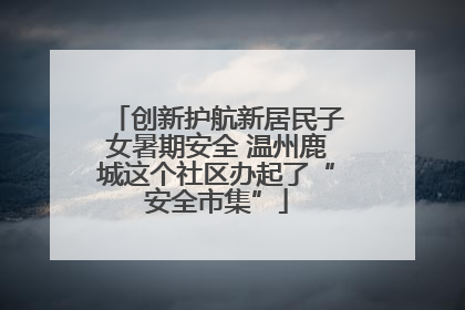 创新护航新居民子女暑期安全 温州鹿城这个社区办起了“安全市集”