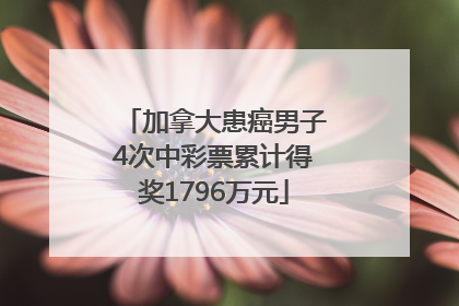 加拿大患癌男子4次中彩票累计得奖1796万元