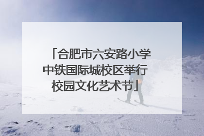 合肥市六安路小学中铁国际城校区举行校园文化艺术节