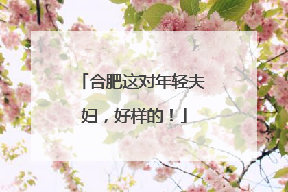 合肥这对年轻夫妇，好样的！