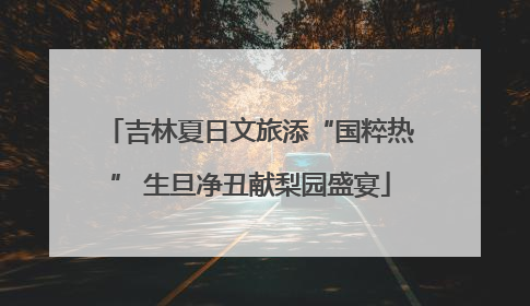 吉林夏日文旅添“国粹热” 生旦净丑献梨园盛宴