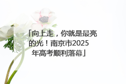 向上走，你就是最亮的光！南京市2025年高考顺利落幕