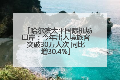 哈尔滨太平国际机场口岸：今年出入境旅客突破30万人次 同比增30.4%
