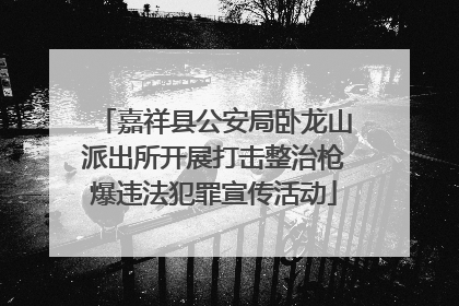 嘉祥县公安局卧龙山派出所开展打击整治枪爆违法犯罪宣传活动