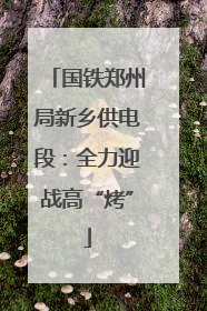 国铁郑州局新乡供电段：全力迎战高“烤”