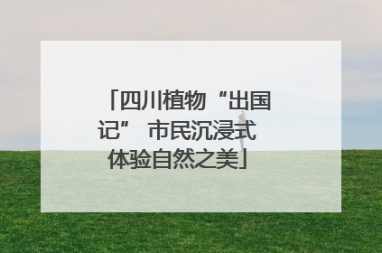 四川植物“出国记” 市民沉浸式体验自然之美
