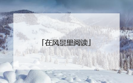 在风景里阅读
