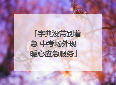 字典没带别着急 中考场外现暖心应急服务