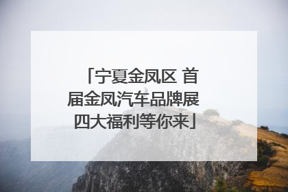 宁夏金凤区 首届金凤汽车品牌展四大福利等你来