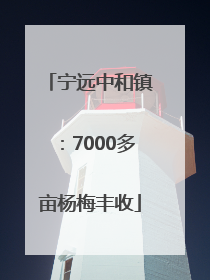 宁远中和镇：7000多亩杨梅丰收