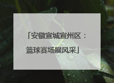 安徽宣城宣州区：篮球赛场展风采