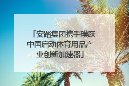 安踏集团携手璞跃中国启动体育用品产业创新加速器