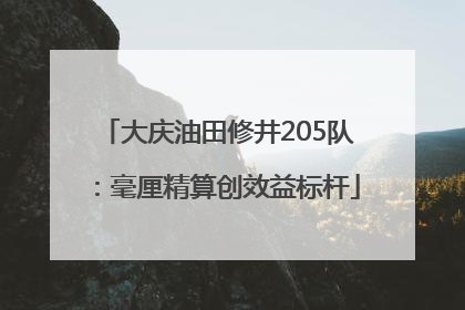 大庆油田修井205队：毫厘精算创效益标杆