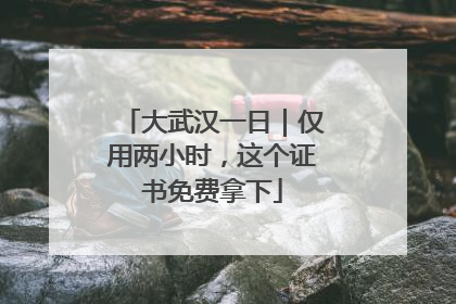 大武汉一日｜仅用两小时，这个证书免费拿下