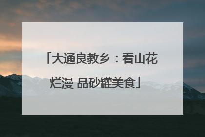 大通良教乡：看山花烂漫 品砂罐美食