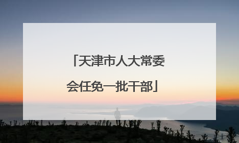 天津市人大常委会任免一批干部