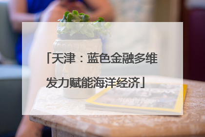 天津：蓝色金融多维发力赋能海洋经济