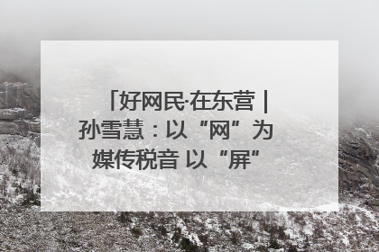 好网民·在东营｜孙雪慧：以“网”为媒传税音 以“屏”为介助发展
