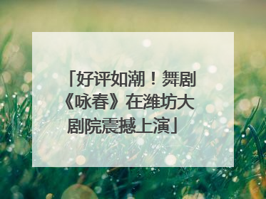 好评如潮！舞剧《咏春》在潍坊大剧院震撼上演