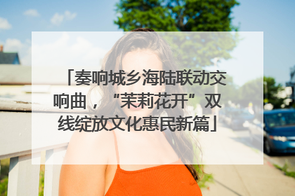 奏响城乡海陆联动交响曲，“茉莉花开”双线绽放文化惠民新篇