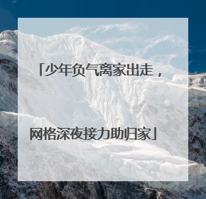 少年负气离家出走，网格深夜接力助归家
