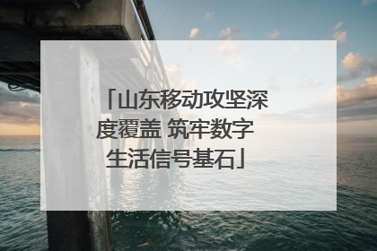 山东移动攻坚深度覆盖 筑牢数字生活信号基石