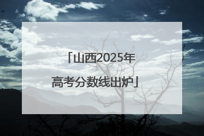 山西2025年高考分数线出炉