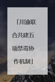 川渝联合共建五项禁毒协作机制