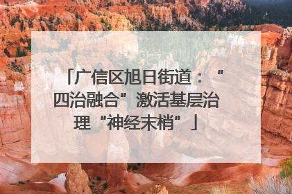 广信区旭日街道：“四治融合”激活基层治理“神经末梢”