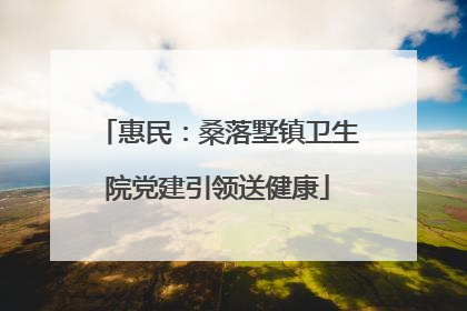 惠民：桑落墅镇卫生院党建引领送健康