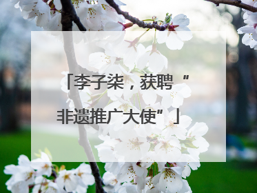 李子柒，获聘“非遗推广大使”
