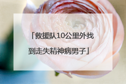 救援队10公里外找到走失精神病男子