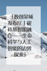 数创泉城发布厅丨碳硅基智能融合——生命科学与人工智能的边界探索