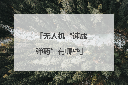 无人机“速成弹药”有哪些