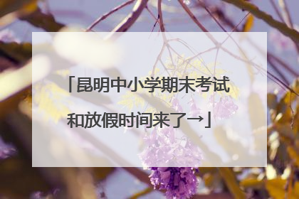 昆明中小学期末考试和放假时间来了→