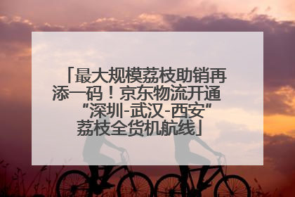 最大规模荔枝助销再添一码！京东物流开通“深圳-武汉-西安” 荔枝全货机航线