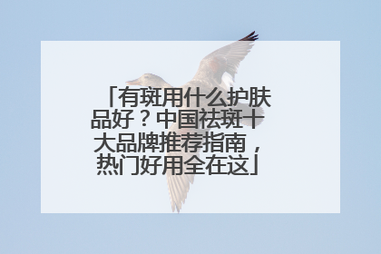 有斑用什么护肤品好？中国祛斑十大品牌推荐指南，热门好用全在这