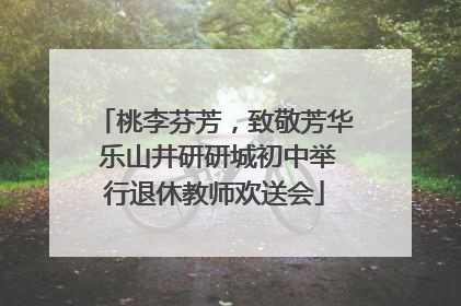 桃李芬芳，致敬芳华 乐山井研研城初中举行退休教师欢送会