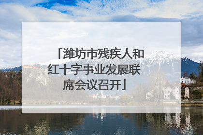 潍坊市残疾人和红十字事业发展联席会议召开