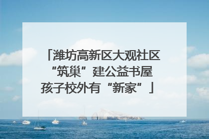 潍坊高新区大观社区“筑巢”建公益书屋 孩子校外有“新家”