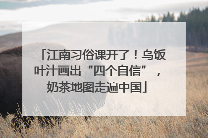 江南习俗课开了！乌饭叶汁画出“四个自信”，奶茶地图走遍中国
