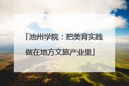 池州学院：把美育实践做在地方文旅产业里